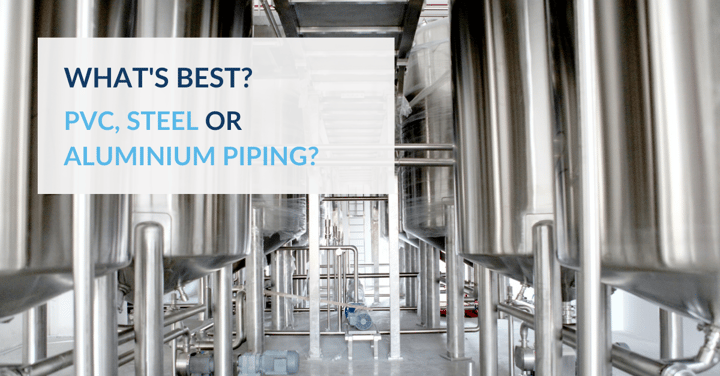 What materials should you use for compressed air piping?
